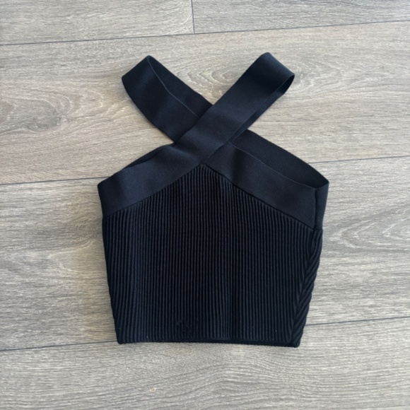 Aritzia Babaton Sculpt Knit Criss Cross Cropped Tank - Picture 4 of 9